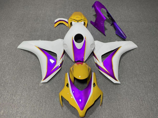 Billige Honda CBR1000RR Motorrad Verkleidung 2008-2011 - Weiss Gelb Lila