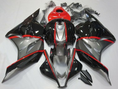 Billige Honda CBR600RR Motorrad Verkleidung 2009-2012 - Rot Grau Glanzendes Schwarz