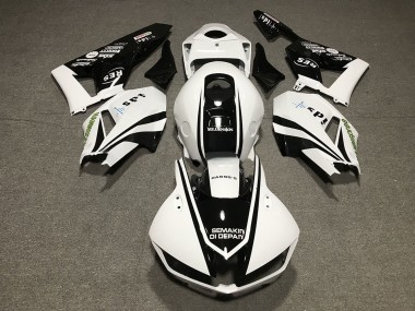 Billige Honda CBR600RR Motorrad Verkleidung 2013-2023 - Weiss Glanzendes Schwarz