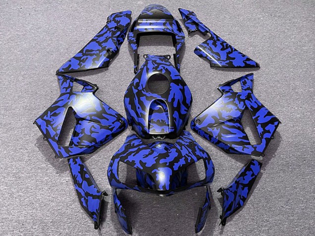 Billige Honda CBR600RR Motorrad Verkleidung 2003-2004 - Blau Schwarz Camouflage