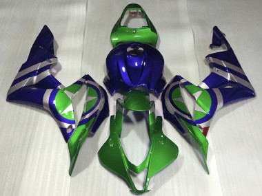 Billige Honda CBR600RR Motorrad Verkleidung 2007-2008 - Blau Grun Silber Captain America