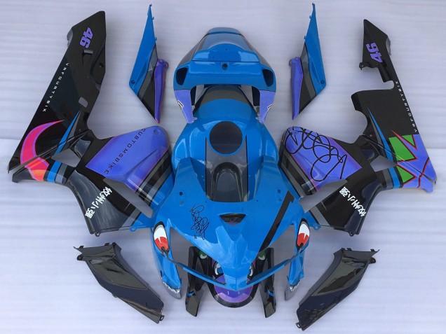 Billige Honda CBR600RR Motorrad Verkleidung 2005-2006 - Blau Hai