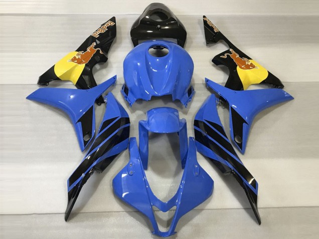 Billige Honda CBR600RR Motorrad Verkleidung 2007-2008 - Blau Gelb Glanzendes Schwarz Red Bull