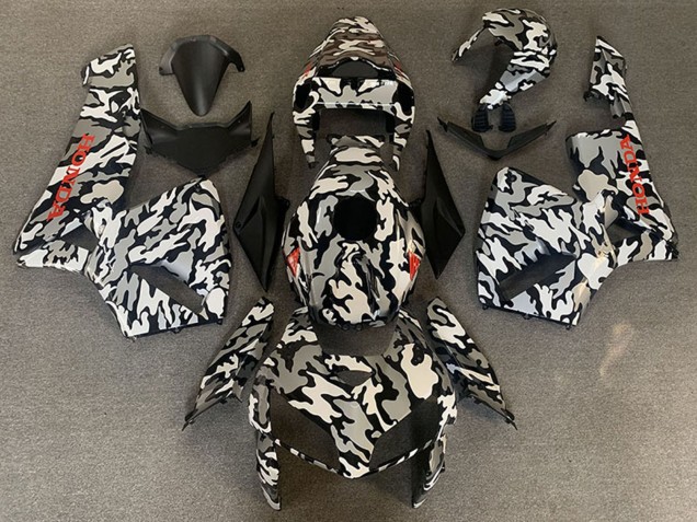 Billige Honda CBR600RR Motorrad Verkleidung 2005-2006 - Camouflage Rot Aufkleber