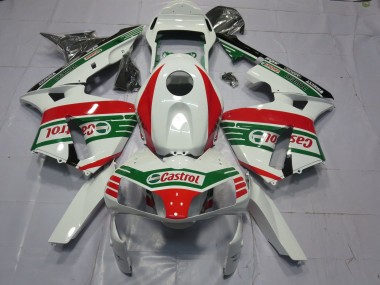 Billige Honda CBR600RR Motorrad Verkleidung 2003-2004 - Weiss Rot Grun Castrol