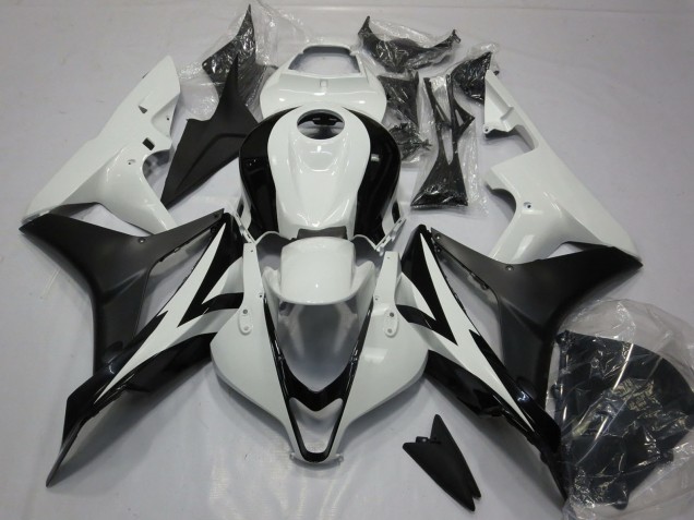 Billige Honda CBR600RR Motorrad Verkleidung Kit 2007-2008 - Weiss Matt Schwarz