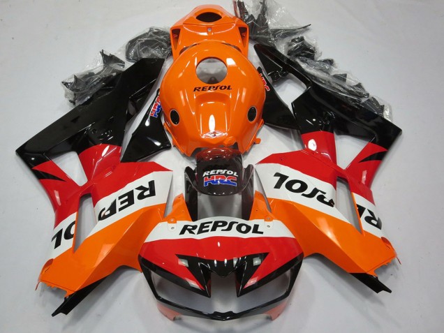 Billige Honda CBR600RR Motorrad Verkleidung 2013-2023 - Orange Weiss Rot Glanzendes Schwarz Repsol