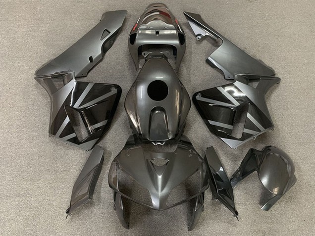 Billige Honda CBR600RR Motorrad Verkleidung 2005-2006 - Dunkel Silber und Schwarz