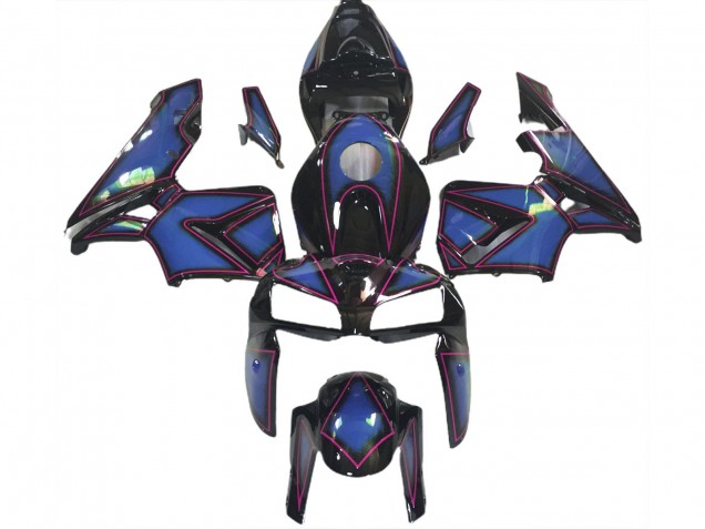 Billige Honda CBR600RR Motorrad Verkleidung 2005-2006 - Dunkel Blau Rosa OutLinie