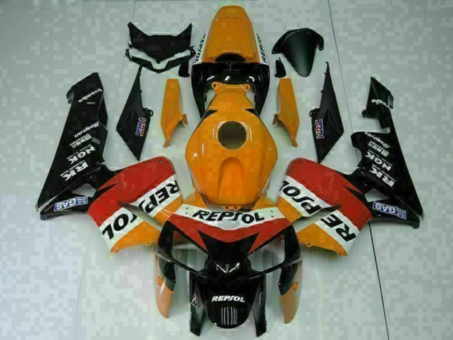 Billige Honda CBR600RR Motorrad Verkleidung 2005-2006 - Orange Weiss Rot Schwarz Repsol