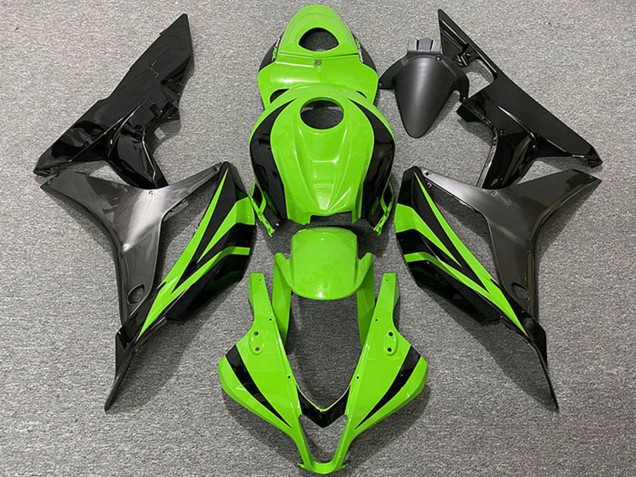 Billige Honda CBR600RR Motorrad Verkleidung 2007-2008 - Grun Glanzendes Schwarz Grau OEM Stil