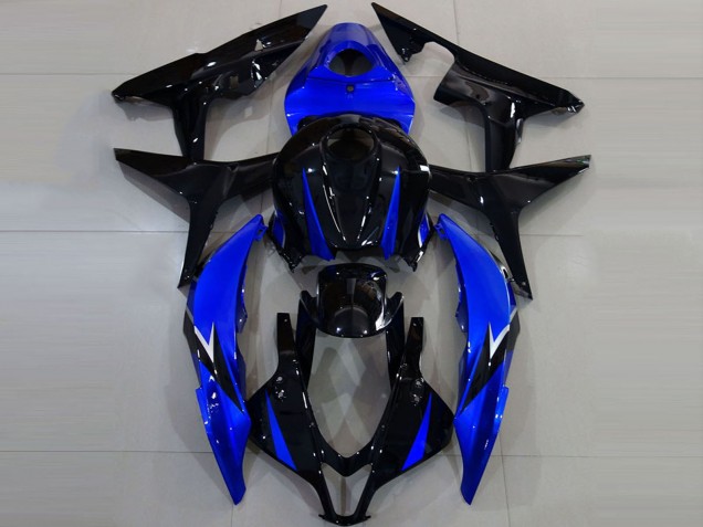 Billige Honda CBR600RR Motorrad Verkleidung 2007-2008 - Blau Glanzendes Schwarz