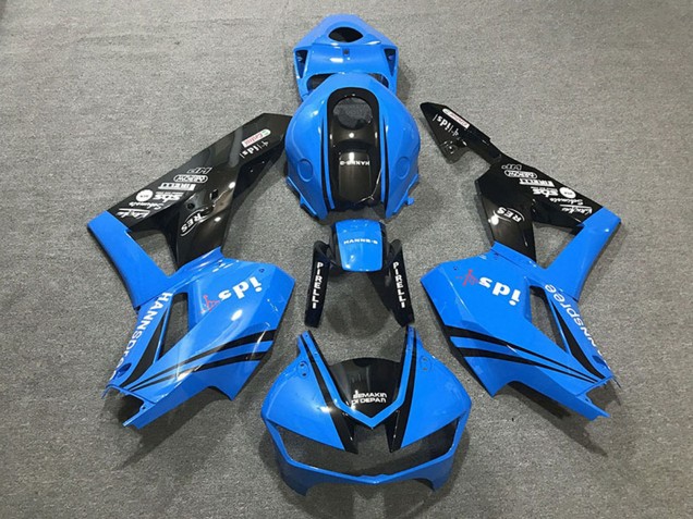 Billige Honda CBR600RR Motorrad Verkleidung 2013-2023 - Blau Glanzendes Schwarz
