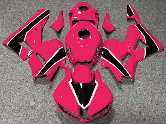 Billige Honda CBR600RR Motorrad Verkleidung 2013-2023 - Rosa Weiss Glanzendes Schwarz