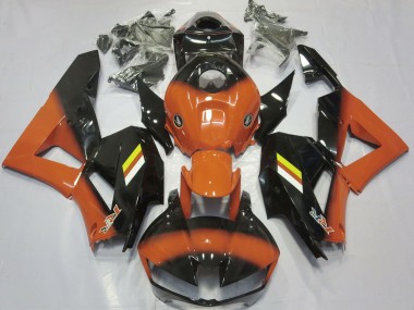 Billige Honda CBR600RR Motorrad Verkleidung 2013-2023 - Orange Glanzendes Schwarz Weiss Gelb