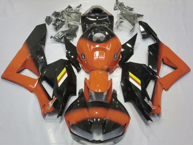 Billige Honda CBR600RR Motorrad Verkleidung 2013-2023 - Orange Glanzendes Schwarz Weiss Gelb