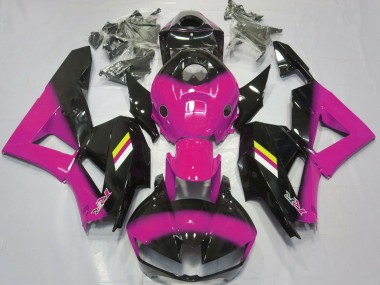 Billige Honda CBR600RR Motorrad Verkleidung 2013-2023 - Rosa Glanzendes Schwarz Weiss Gelb