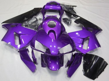 Billige Honda CBR600RR Motorrad Verkleidung 2003-2004 - Lila Glanzendes Schwarz