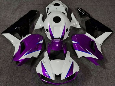 Billige Honda CBR600RR Motorrad Verkleidung 2013-2023 - Weiss Lila Blau Glanzendes Schwarz