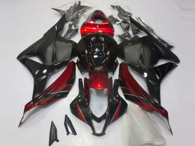 Billige Honda CBR600RR Motorrad Verkleidung 2009-2012 - Rot Glanzendes Schwarz Matt Schwarz