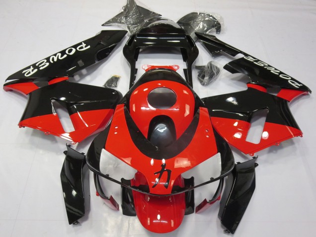 Billige Honda CBR600RR Motorrad Verkleidung 2003-2004 - Rot Glanzendes Schwarz Power