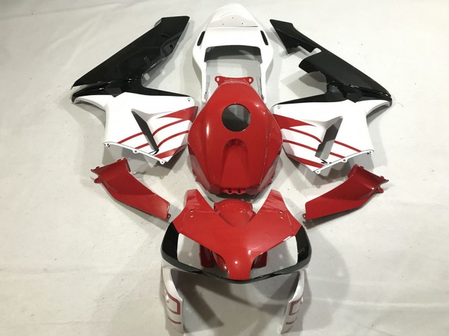 Billige Honda CBR600RR Motorrad Verkleidung 2003-2004 - Weiss Rot Glanzendes Schwarz