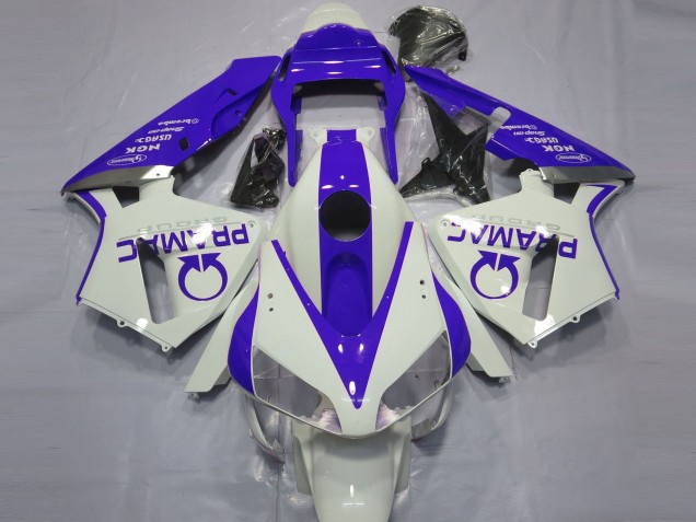 Billige Honda CBR600RR Motorrad Verkleidung 2003-2004 - Weiss Blau Pramac