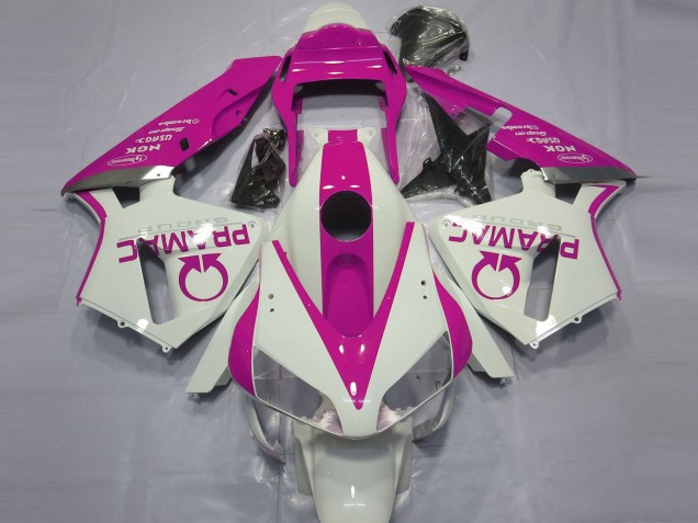 Billige Honda CBR600RR Motorrad Verkleidung 2003-2004 - Weiss Rosa Pramac