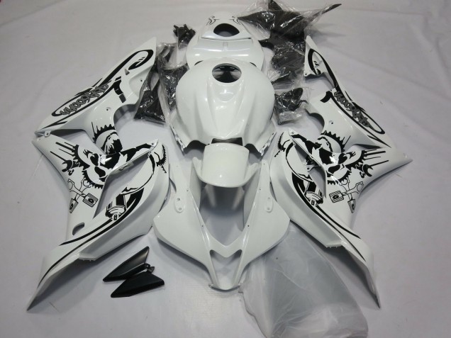 Billige Honda CBR600RR Motorrad Verkleidung 2007-2008 - Weiss Schwarz