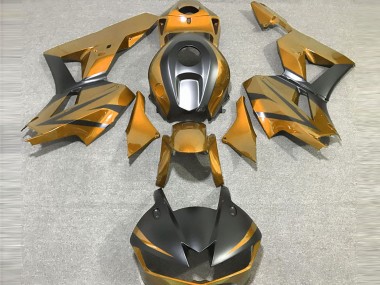 Billige Honda CBR600RR Motorrad Verkleidung 2013-2023 - Gold Matt Schwarz