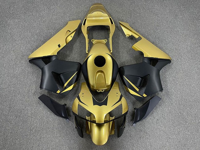 Billige Honda CBR600RR Motorrad Verkleidung 2003-2004 - Gold Matt Schwarz