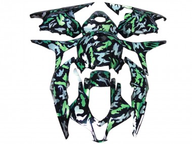 Billige Honda CBR600RR Motorrad Verkleidung 2009-2012 - Grun Grau Camouflage