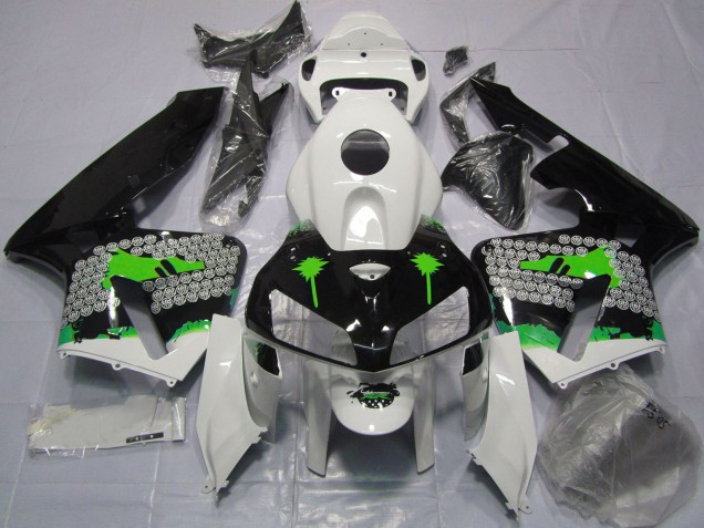 Billige Honda CBR600RR Motorrad Verkleidung 2005-2006 - Weiss Grun Schwarz Spritzer