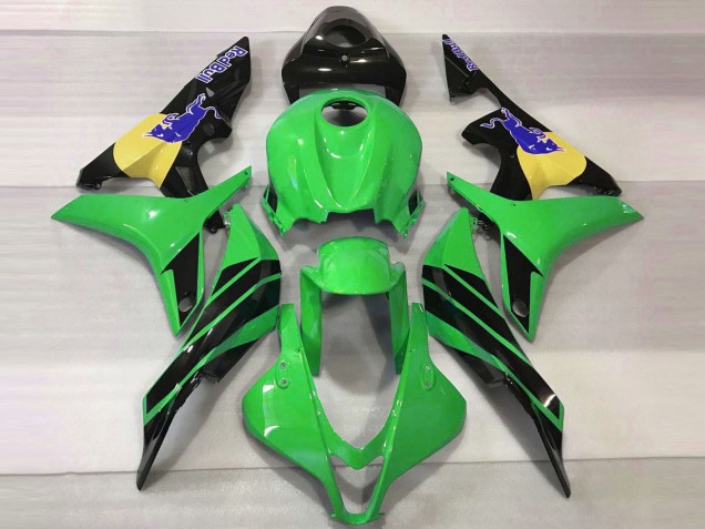 Billige Honda CBR600RR Motorrad Verkleidung 2007-2008 - Grun Gelb Glanzendes Schwarz Blau Bull