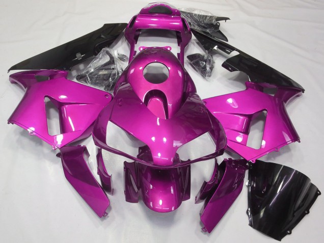 Billige Honda CBR600RR Motorrad Verkleidung 2003-2004 - Rosa Glanzendes Schwarz