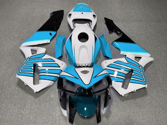 Billige Honda CBR600RR Motorrad Verkleidung 2005-2006 - Weiss Hellblau Flugel