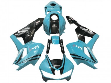 Billige Honda CBR600RR Motorrad Verkleidung 2013-2023 - Hellblau Glanzendes Schwarz