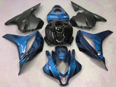 Billige Honda CBR600RR Motorrad Verkleidung 2009-2012 - Blau Glanzendes Schwarz Matt Schwarz