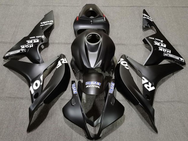 Billige Honda CBR600RR Motorrad Verkleidung 2007-2008 - Matt Schwarz Weiss Repsol
