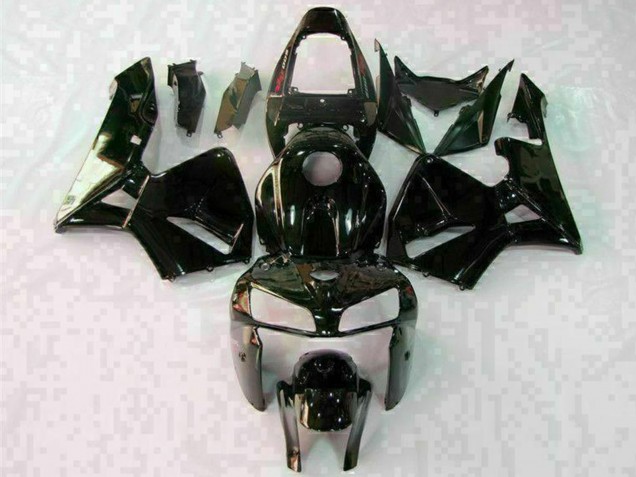 Billige Honda CBR600RR Motorrad Verkleidung 2005-2006 - Glanzendes Schwarz Weiss
