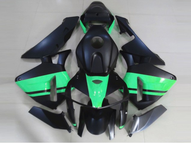 Billige Honda CBR600RR Motorrad Verkleidung 2005-2006 - Matt Schwarz Special Grun