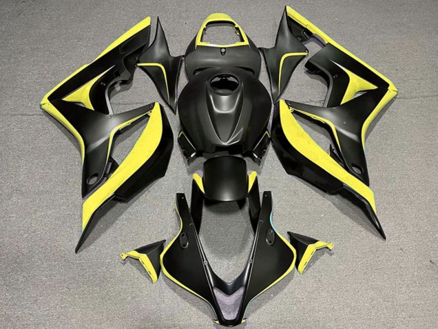 Billige Honda CBR600RR Motorrad Verkleidung 2007-2008 - Gelb Matt Schwarz