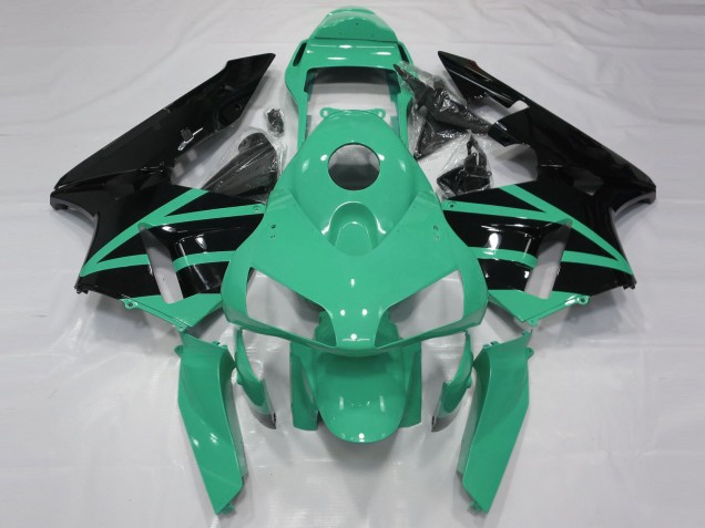Billige Honda CBR600RR Motorrad Verkleidung 2003-2004 - Mint Grun Glanzendes Schwarz