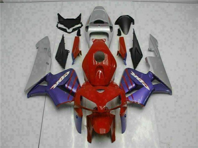 Billige Honda CBR600RR Motorrad Verkleidung 2005-2006 - Rot Lila Grau