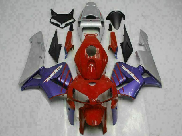 Billige Honda CBR600RR Motorrad Verkleidung 2005-2006 - Rot Lila Grau