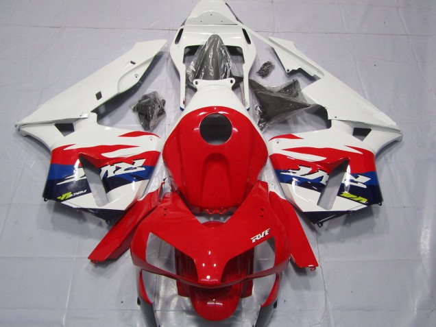 Billige Honda CBR600RR Motorrad Verkleidung 2003-2004 - Weiss Rot Blau RVF Stil