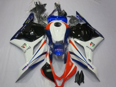 Billige Honda CBR600RR Motorrad Verkleidung 2009-2012 - Weiss Blau Rot Glanzendes Schwarz