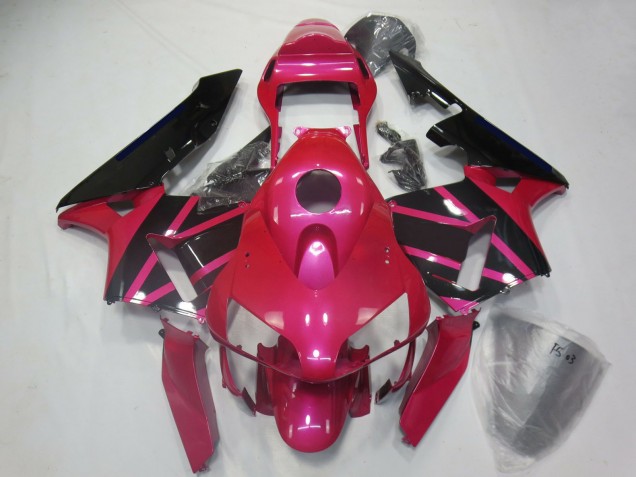 Billige Honda CBR600RR Motorrad Verkleidung 2003-2004 - Rosa Glanzendes Schwarz