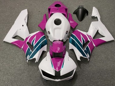 Billige Honda CBR600RR Motorrad Verkleidung 2013-2023 - Weiss Rosa Emerald