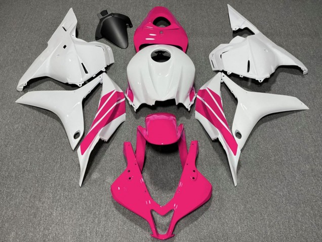 Billige Honda CBR600RR Motorrad Verkleidung 2009-2012 - Weiss Rosa Streifen